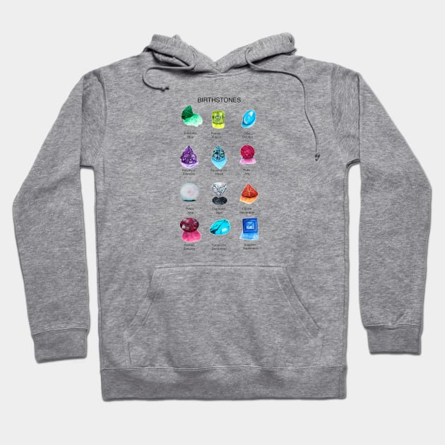 Birthstones Hoodie by SeanKalleyArt